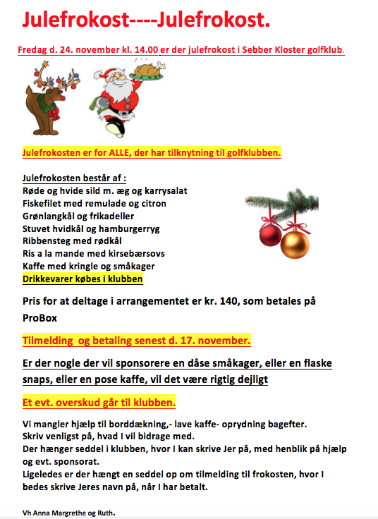 Julefrokost invitation tekst til Sjove indbydelser